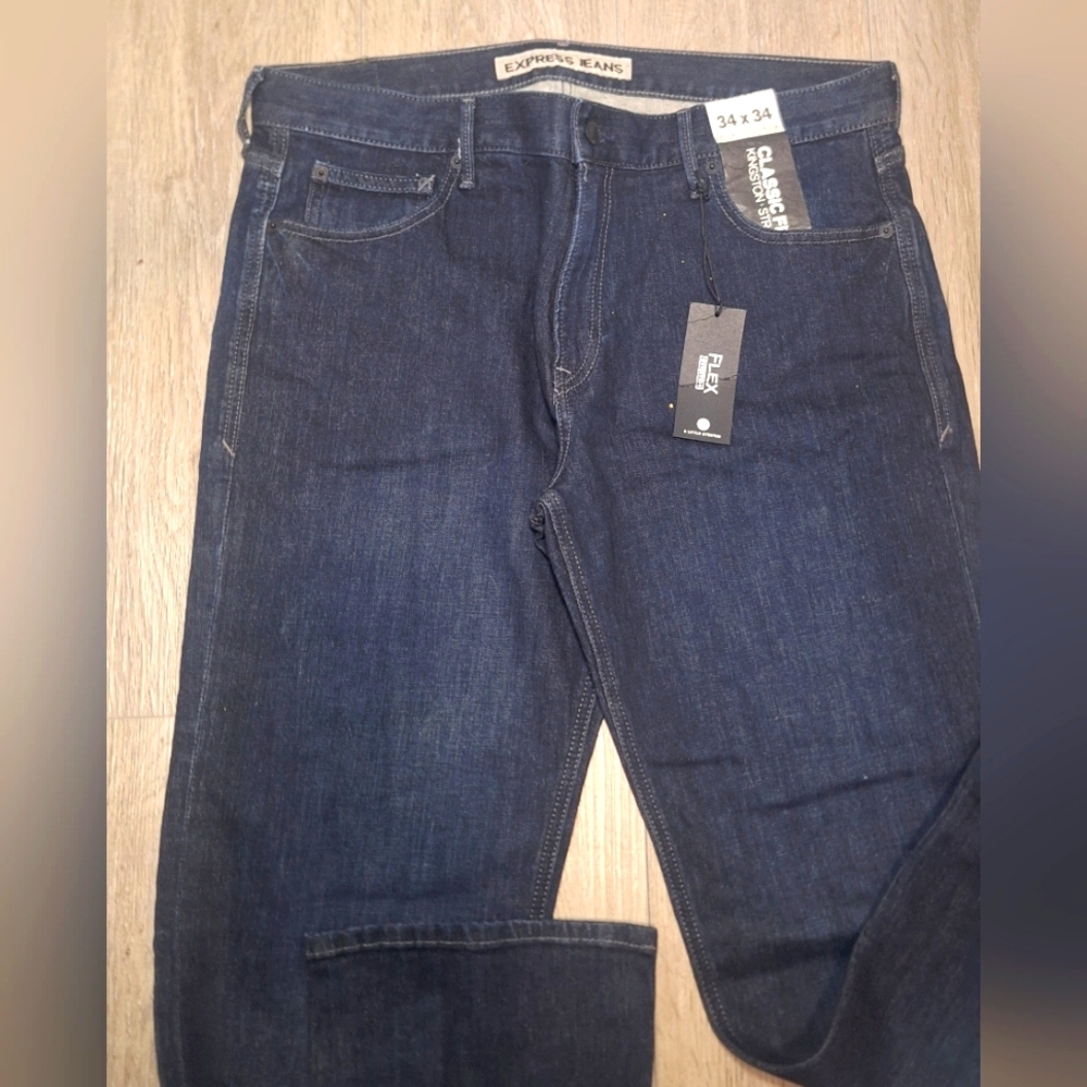Express Kingston Jean's Men's size 34-36 × 34 Straight Leg Flex Stretch NWT